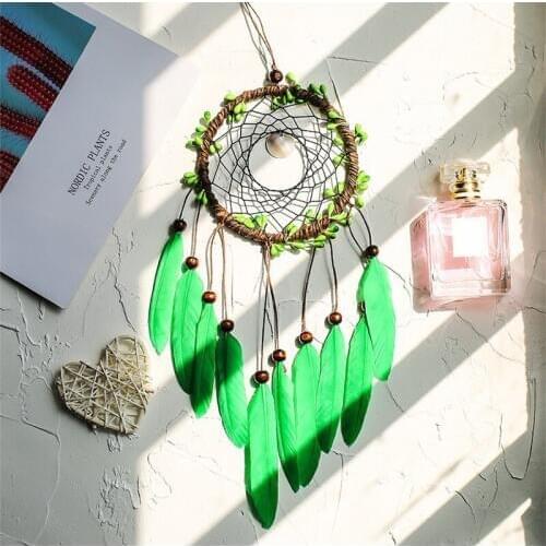 Feather Crafts Dream Catcher Wind Chimes Handmade atrapasueños nordic decoration home girls room decor lapacz snow children room
