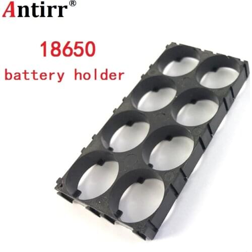 18650 Battery Holder 2x4 Cell 18650 Batteries Spacer Radiating Shell Plastic Heat Stable Holder Bracket free shipping