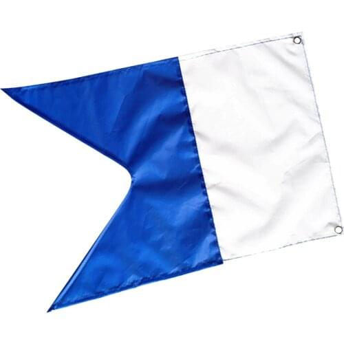 50 x 35 cm (20 x 14 inch) Scuba Diving Dive Boat Alpha Flag National Banner International Sign - Blue and White