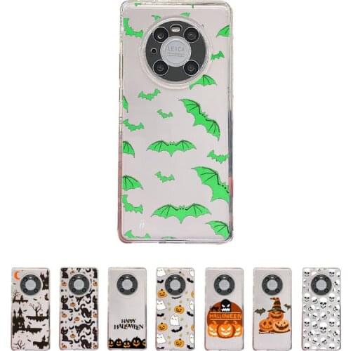 Halloween Phone Case Transparent For Huawei enjoy 20 10 9 8 7 S SE E C Z pro plus lite Soft TPU Clear Mobile bags