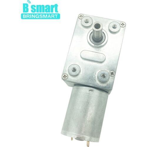 Bringsmart JGY-370 12V 10rpm Reversible Gearbox Worm Motor 24V High Torque Mini Reduction Self-lock DC Turbo Geared Worm Motor