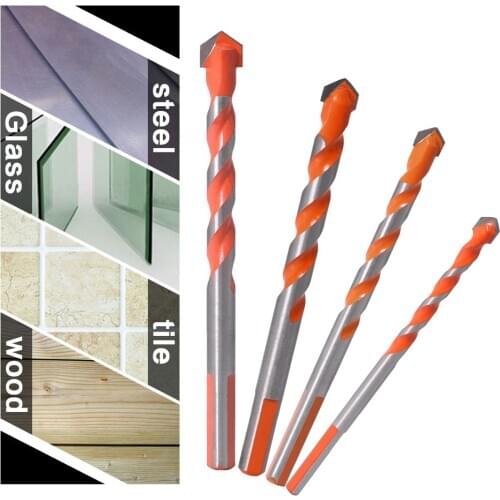 Threaded Triangle Tungsten Steel WallTile Concrete Drilling Bit Household Marble Overlord Drill Glass Tile Punch Hole Opener