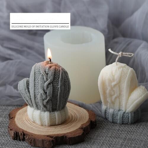 Woolen Gloves Candle Silicone Mold Christmas Series Winter Creative Baking Chocolate Biscuit Mousse Mold