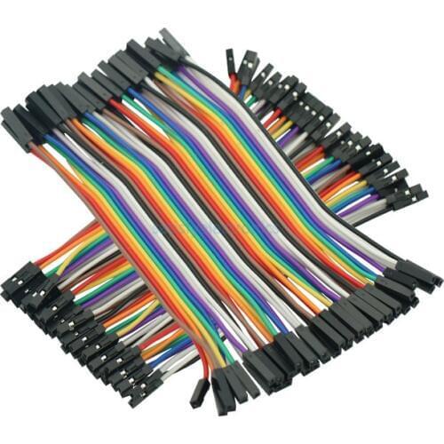 40PCS Dupont Wire Jumper Cables 10cm Female To Female 1P-1P For Arduino