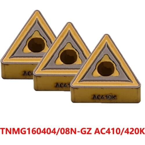 TNMG160404 TNMG160408 N-GZ AC420K AC410K Lathe Cutter TNMG 160404 160408 Turning Tools CNC Carbide Inserts 10pcs 100% Original