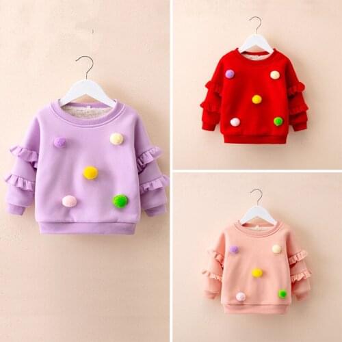 Baby Girls Sweatshirts Winter Warm Fleece Children Hoodies Toddler Kids Clothes for Girl Hoodie Sweater