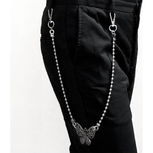 1PC woman girls Trousers Hipster Key Chains Punk Street Big Ring Key Chain Metal Wallet Belt Chain Pant Keychain HipHop Jewelry