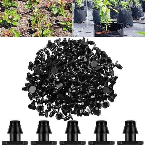 50PCS 1/4" Garden Hose Plug End Water Seal 4/7 Hose End Connectors Irrigation Plug Garden Barbed Drip Irrigation Fittings