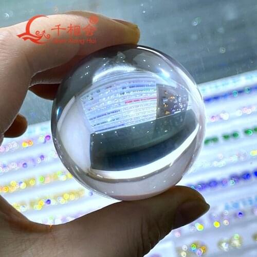 55mm white color sphere shape/ ball shape cz stone cubic zirconia gemstone without hole