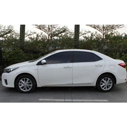 Car Exterior Accessories Decoration Strips Stainless Steel Window Trim for Toyota Corolla 2014 without column