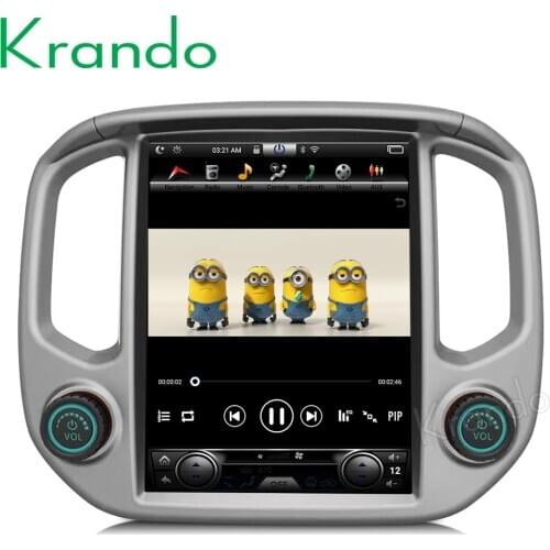 Krando Android 8.1 12.1" Tesla Verticial Screen Car Navigation Radio For Chevrolet Colorado/GMC Canyon Audio Player Multimedia