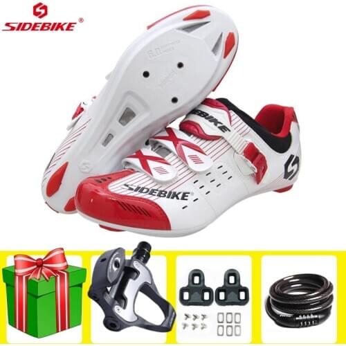 SIDEBIKE Road Cycling Shoes Add Pedal Set Sapatilha Ciclismo Ultralight Breathable Professional Anti-skid Self-locking Sports