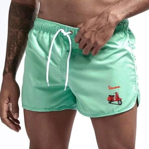 Quick-Dry Swimming Shorts Italy Vespa Motorcycle Mens Swimwear Boys Swimsuit Trunks Bathing BeachWear Boxer Surfing Board Pants
