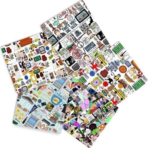 David accessories 50*145cm Office Printed Polyester Cotton Fabric Stretch Knit Fabric For Tissue Kids Needlework DIY,c13959