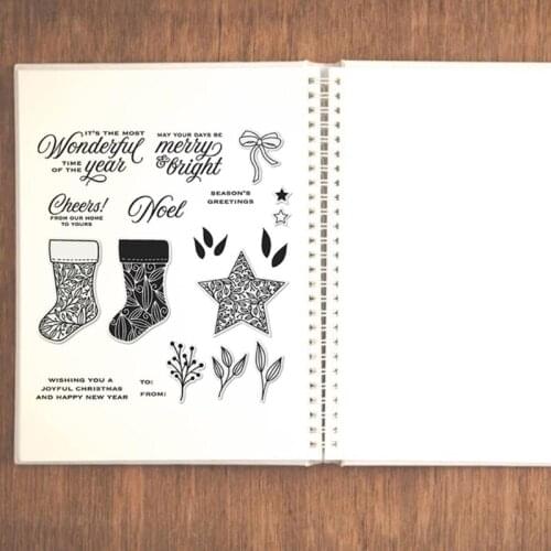 Sock Star Seal Stamp with Cutting Dies Stencil DIY Scrapbooking Embossing Photo Album Decor Paper Card Craft