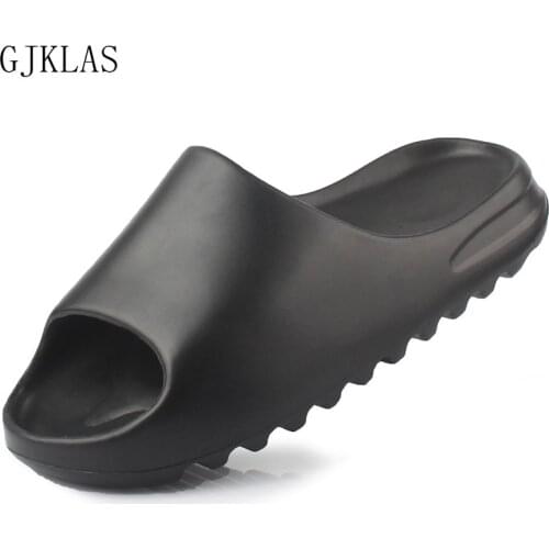 Unisex Size 35-46 Thick Sole Home Slippers Summer Beach Shoes Comfy Bathroom Shoes Women Men EVA Sandals Fashion House Slippers