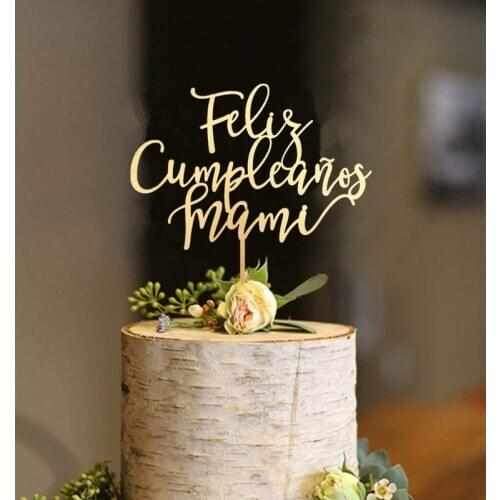 Feliz Cumpleanos Mami Cake Topper, Happy Birthday Mom Cake Topper, Mothers Day, Spanish Cake Topper, Unique Cake Topper, For Mom