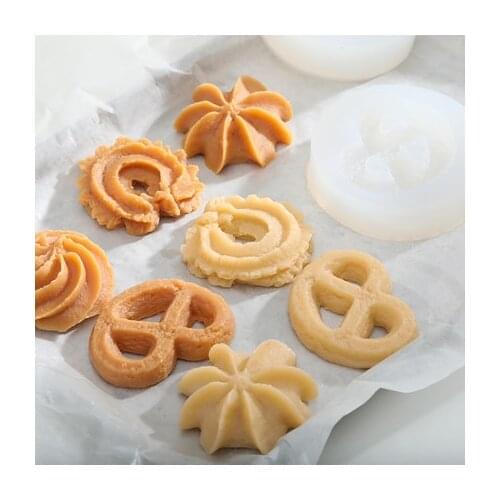 Handmade DIY baking mold Danish cookie series snack biscuits chocolate food grade silicone mold