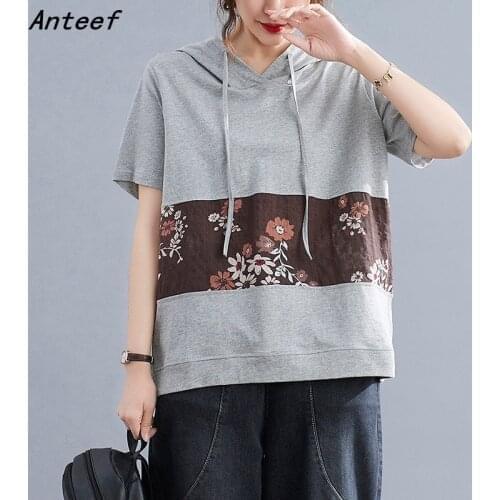 Short sleeve cotton vintage casual loose summer tee t shirt women t-shirt ladies tshirt 2021 tops streetwear clothing