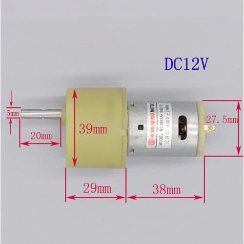 Alloy Gearwheel RS385 Micro Gear Motor 6-12V 0.2-0.24A 30-60RPM Carbon Brush Deceleration Electric Machinery DIY Smart Car Toys