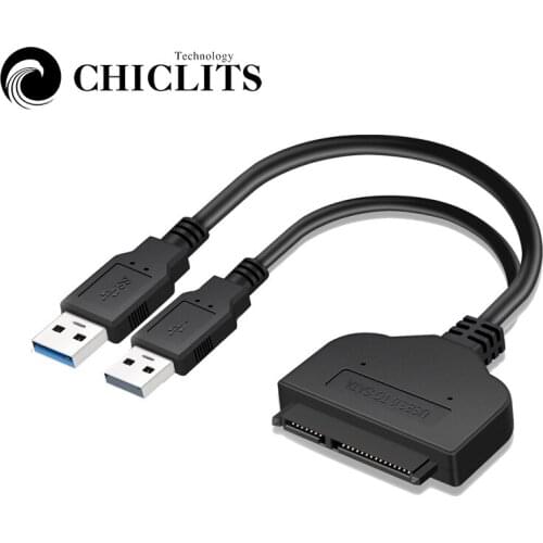Computer adapter cable USB3.0 to SATA High Speed Adapter Cable 22 pin For 2.5 inch HDD/SSD Hard Disk Laptop With Extra Power