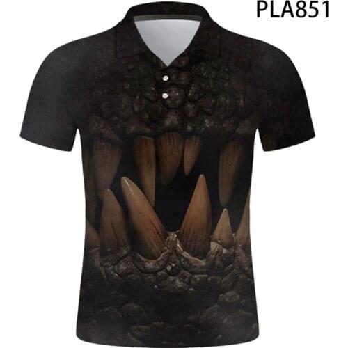 Summer Jurassic Park Polo Homme 3D Printed Polo Shirt Men Fashion Streetwear Casual Ropa De Hombre Harajuku Short Sleeve Ropa
