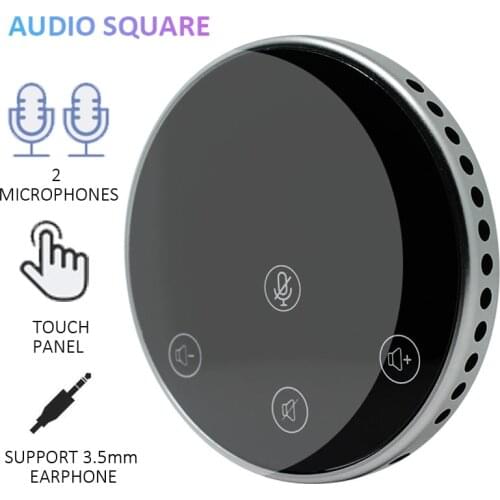 USB Laptop Conference Speaker With 2 Microphones Omnidirectional Voice Pickup Touch Keys Meeting Call PC