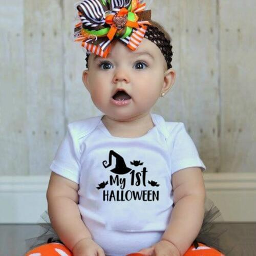 My First Halloween Newborn BabyRomper Funny Party Dress Jumpsuit Long Sleeved Infant Toddler Boys Girls Fashion Clothes