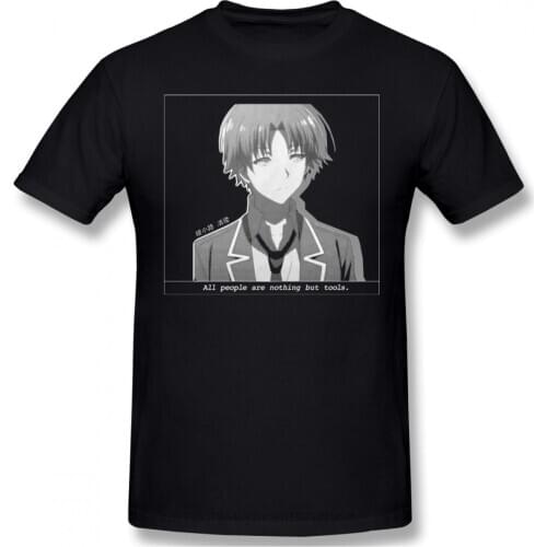 Men Clothing Classroom Of the Elite Kiyotaka Ayanokoji Suzune Horikita Anime TShirt Red T-Shirt Cool Men Fashion Short Sleeve
