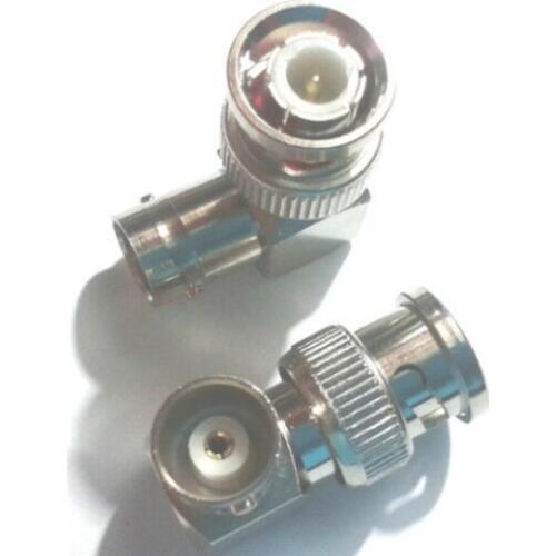 NEW!!! 10pcs copper BNC Male Plug to Female Jack Angle 90 Degree Coaxial connectors