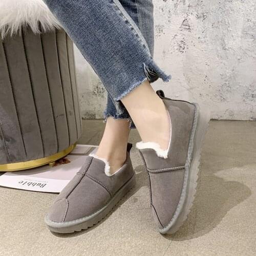 New Fashion Plus Velvet Plus Size Women Winter Flat Shoes Fall/winter Slip on Shoes for Women Fashion Loafers