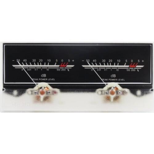 VU Meter Double pointer Stereo Audio Amplifier Board DB Sound Level Indicator Adjustable Backlight For 3W-50W amplifiers