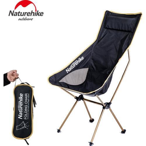 Naturehike Portable Ultralight Camping Chair Outdoor Leisure Compact Folding Picnic Chair High Load Fishing Beach Chair backrest