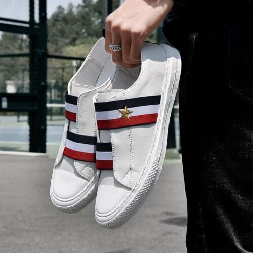 Causal Shoes For Men Streetwear Shoes Men Mens Casual Slip On Stylish For Summer Sport Causal Fashion Leisure Trend Man White