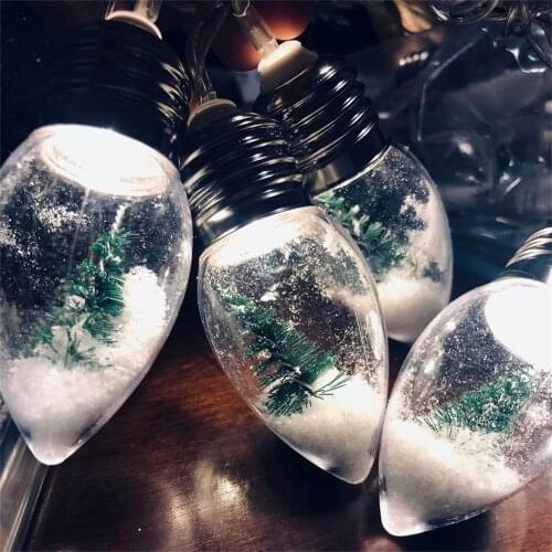 Snowball Tree Light String Christmas Light Christmas Tree Snow String Light Christmas Light Holiday Home Outdoor Decoration 2021