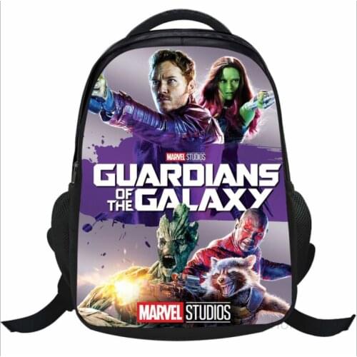 16inch Primary Guardians of the Galaxy School Bag For Boys Girls Cartoon Kids Grades 1-3 Mochila Escola