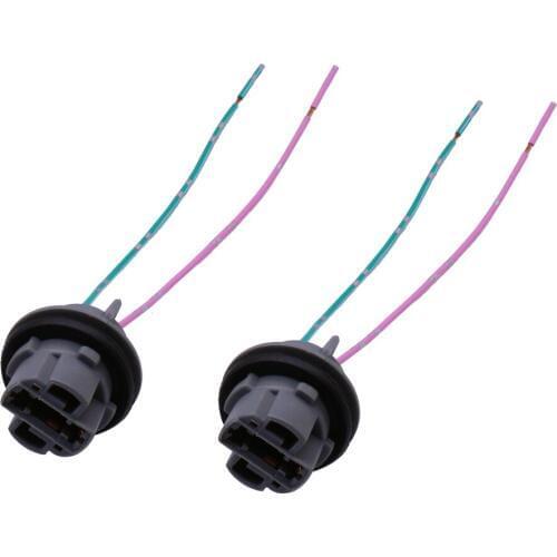 YUNPICAR 7440 T20 7441 Wiring Harness Plug Female Adapter for Turn Signal/Reverse Light Bulbs Socket (Pack of 2)