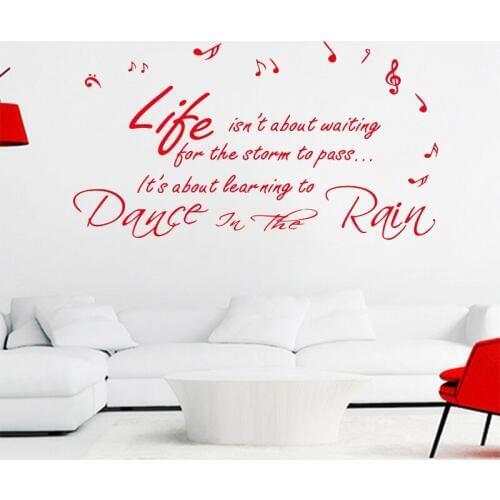 Vinyl Removable Wall Decal Art Rain Music Mural British Hand-Carved Dance Poster Original Fashion Home Decoration PaintingSZ-011