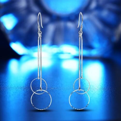 High Jewelry 925 Sterling Silver Earrings AAAAA Zircon Crystal Earrings Womens Fashion Jewelry Drop Earrings