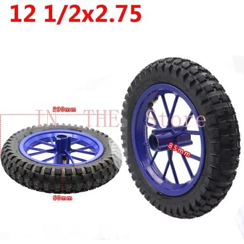 High quality12 1/2 X 2.75 Tire with Aluminum Wheel Hub for 12.5 Inch 49CC Dirt Bike MX350 MX400 Scooter Tire Red Wheel