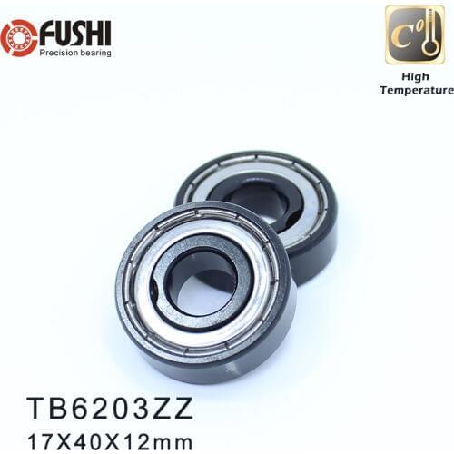 6203ZZ High Temperature Bearing 17*40*12 mm ( 2 Pcs ) 500 Degrees Celsius Full Ball Bearing