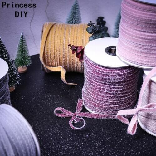 150Yard Solid Ribbon for Craft 7mm Plush Grosgrain Ribbon 1/4" Flocking Tape DIY Hair Bowk Baking Decoration Flower Gift Wrappin