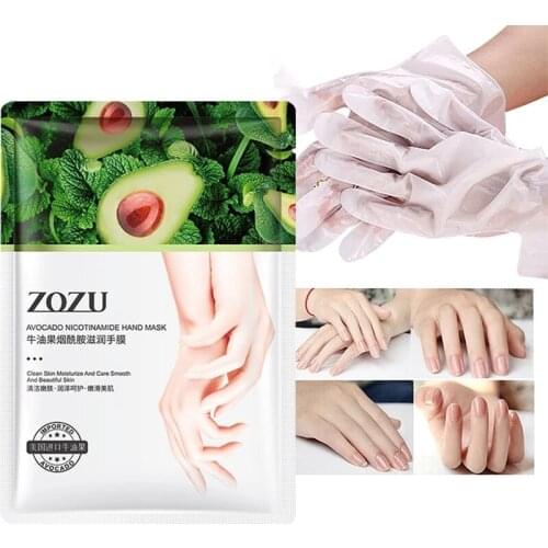 1Pair=2Pcs Avocado Niacinamide Moisturizing Hand Mask Moisturizing Repairing Nourishing Foot Mask Exfoliating Smooth Skin Care
