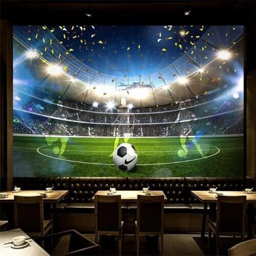 Custom HD Huge Football Field 3D Photo Wallpaper World Cup Scene Reproduction Mural Industrial Decor Background Wall Paper 3D