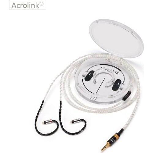 Acrolink 16 Core Upgraded Silver Plated Earbuds with 0.78mm 2 Pins Interface for 3.5Plug Detachable Stereo Audio Headphone Cable