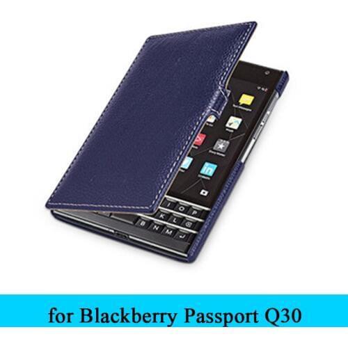 New Classic Design Magnet Book Flip Case Business Folio Flip Real Leather Phone Cover for BlackBerry Passport Q30 Case