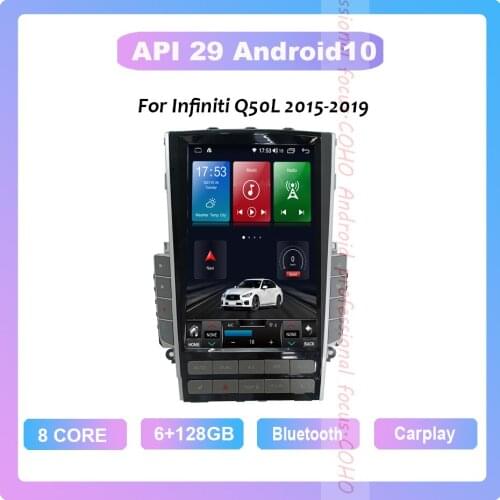 COHO For Infiniti Q50L 2015-2019 Android 10.0 Octa Core 6+128G Car Multimedia Player Stereo Receiver Radio Cooling Fan