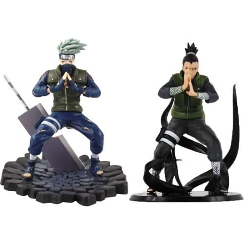 15cm 2Styles Anime Naruto Hatake Kakashi Nara Shikamaru PVC Action Figures Collectible Model Toys for Kids