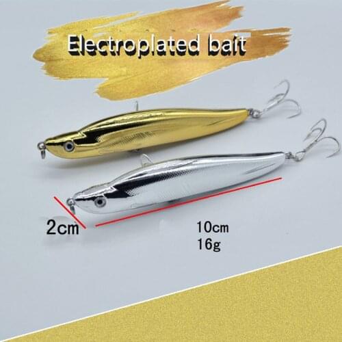 3D Eyes Freshwater High Quality Fishing Lure Hard Bait Artificial Electroplating Wobbler Anti-Corrosion Plastic Fishing Bait