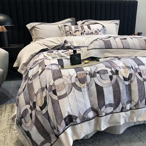 Volcano small matte angle modern series Bedding Sets Bed Set Solid Color Duvet Cover Bed Sheet bed linen Queen